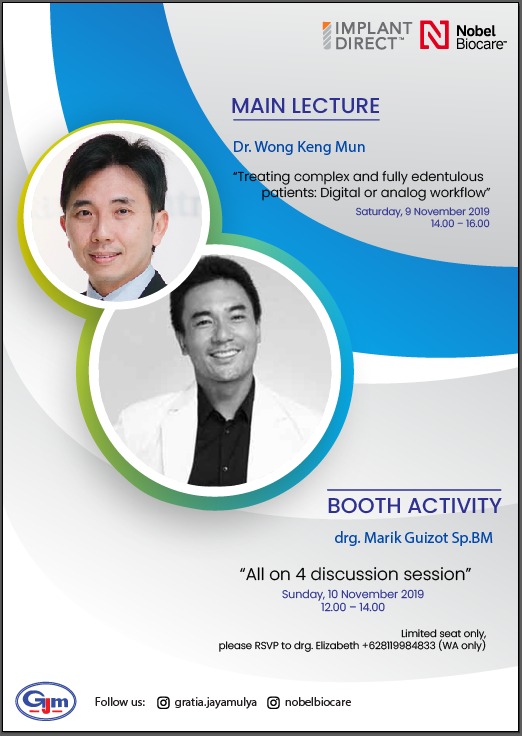 Dr. Wong Keng Mun from Singapore with topic "Treating Complex and Fully Edentulous Patients: Digital or Analog Workflow?"